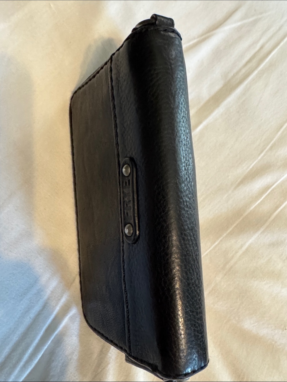 Frye Black Leather Zip Wristlet with Detachable Strap - Picture 6 of 6